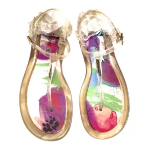 Clear JIMMY CHOO Adjustable Jelly Sandal Sz 35 Sz US 5