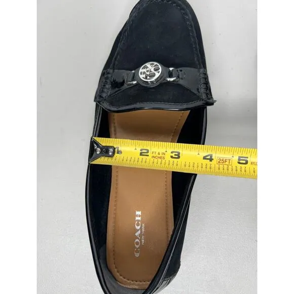 Coach Black Fonda Suede Leather Loafers Women’s Size 10
