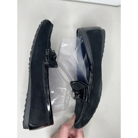 Coach Black Fonda Suede Leather Loafers Women’s Size 10
