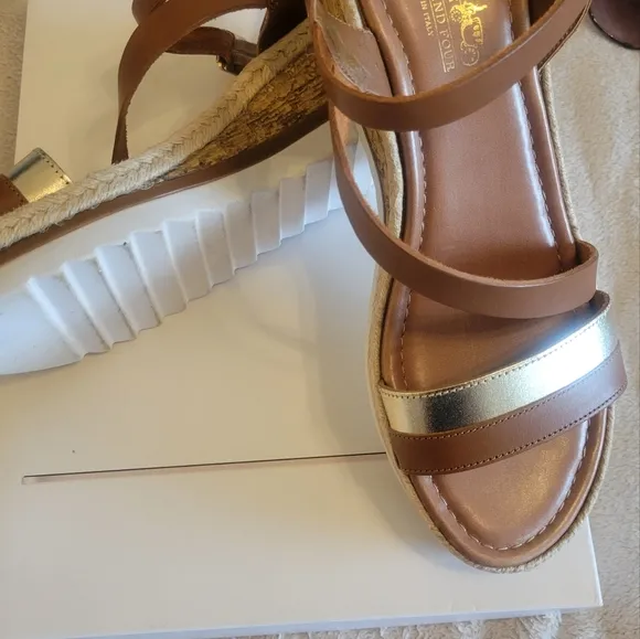 Coach Brown and Gold Women's Sandals