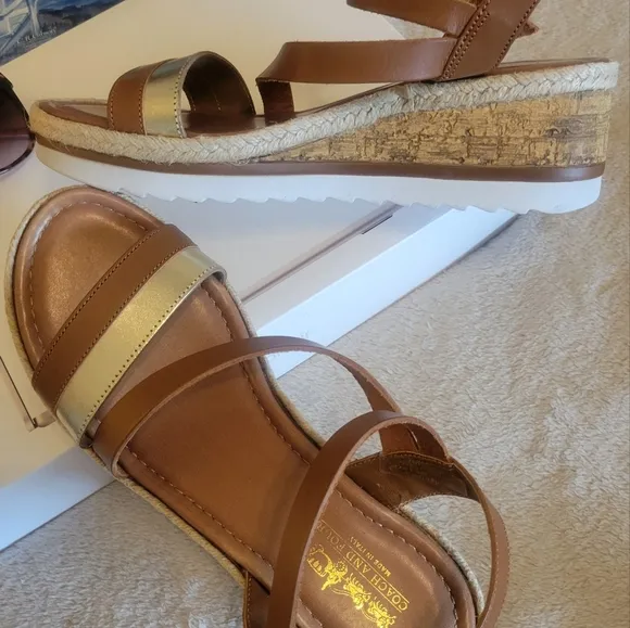 Coach Brown and Gold Women's Sandals