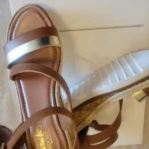 Coach Brown and Gold Women's Sandals