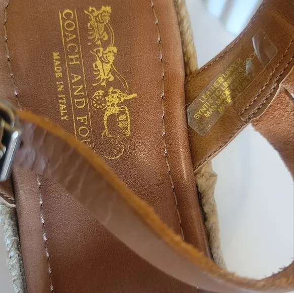Coach Brown and Gold Women's Sandals