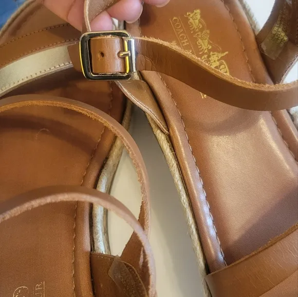 Coach Brown and Gold Women's Sandals