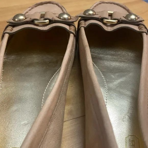 Coach Honor Calf Tan Slip on Leather Ballet Flats Women's Size 9.5 Drivers Q530