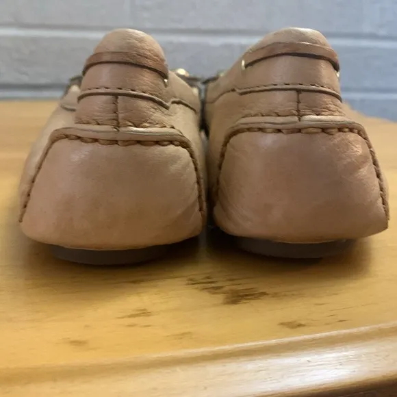 Coach Honor Calf Tan Slip on Leather Ballet Flats Women's Size 9.5 Drivers Q530