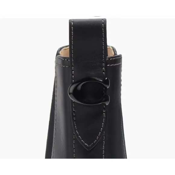 Coach Jayla Chelsea Leather Ankle Lug Boots | Womens 9, Black NEW