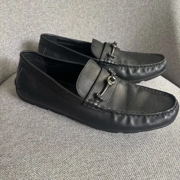 COACH Mott Driver Leather Loafer Moccasin Slip-on Black Men’s Size 8.5D