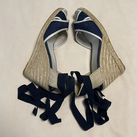 Coach Navy Blue Espadrilles (size 10)