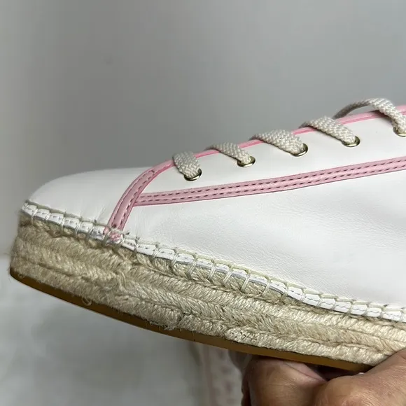 Coach Pink and White Leather Sneakers Never Wore (see photos)