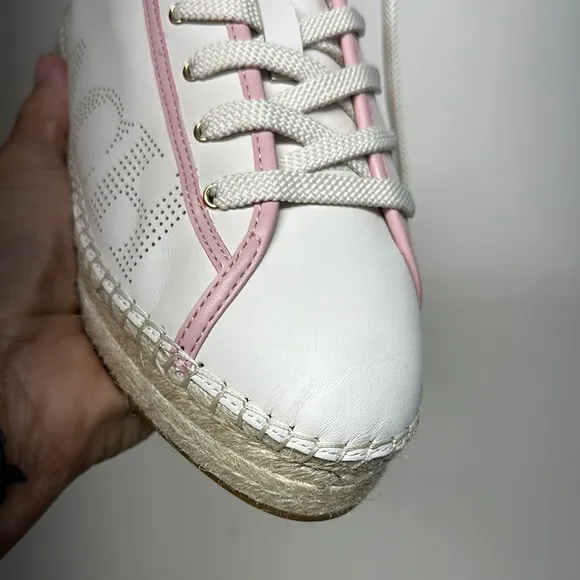 Coach Pink and White Leather Sneakers Never Wore (see photos)