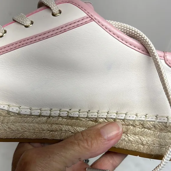 Coach Pink and White Leather Sneakers Never Wore (see photos)