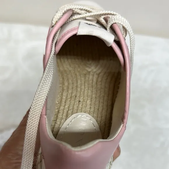 Coach Pink and White Leather Sneakers Never Wore (see photos)