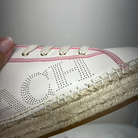 Coach Pink and White Leather Sneakers Never Wore (see photos)