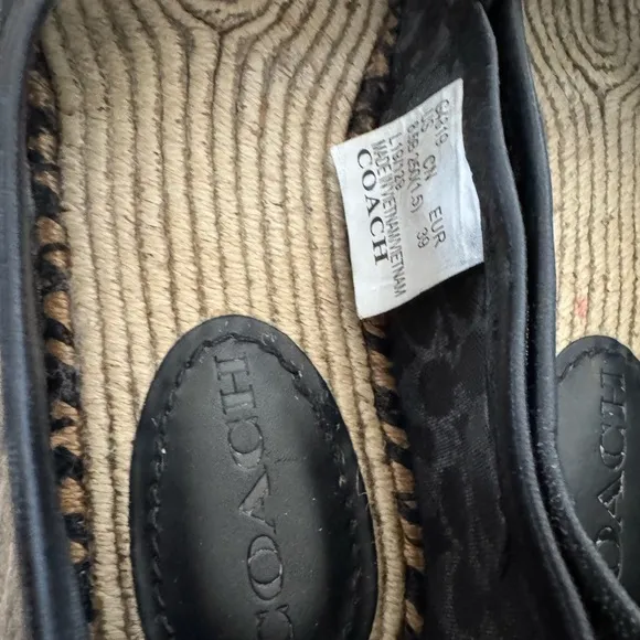 COACH Women's Cleo Signature C Espadrille Flats size 8.5