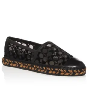 COACH Women's Cleo Signature C Espadrille Flats size 8.5