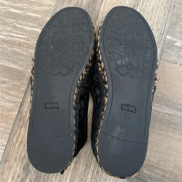 COACH Women's Cleo Signature C Espadrille Flats size 8.5