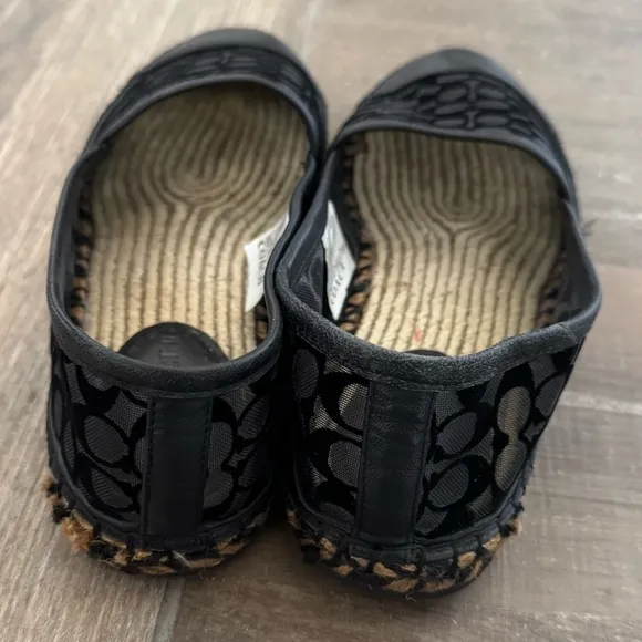 COACH Women's Cleo Signature C Espadrille Flats size 8.5