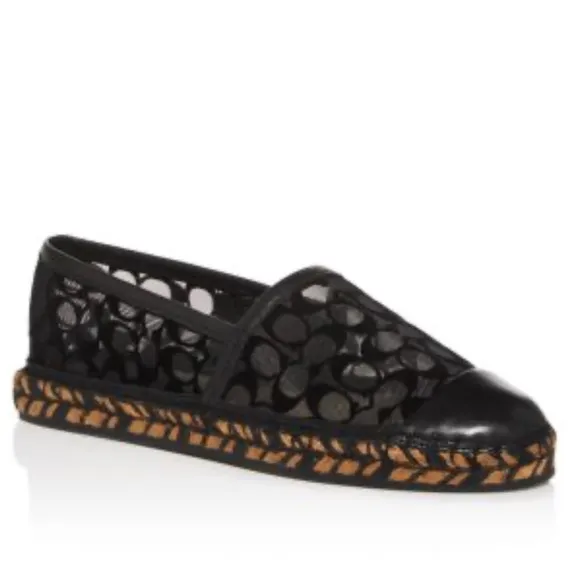 COACH Women's Cleo Signature C Espadrille Flats size 8.5