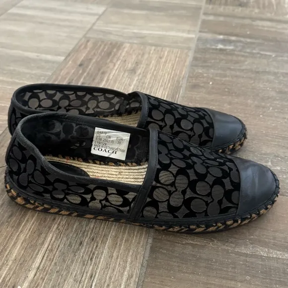 COACH Women's Cleo Signature C Espadrille Flats size 8.5