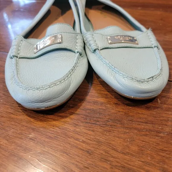 Coach Women’s Fredrica Pebble Green Leather Muted Pistachio Loafers