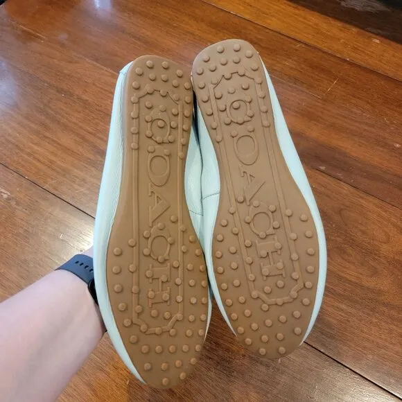 Coach Women’s Fredrica Pebble Green Leather Muted Pistachio Loafers