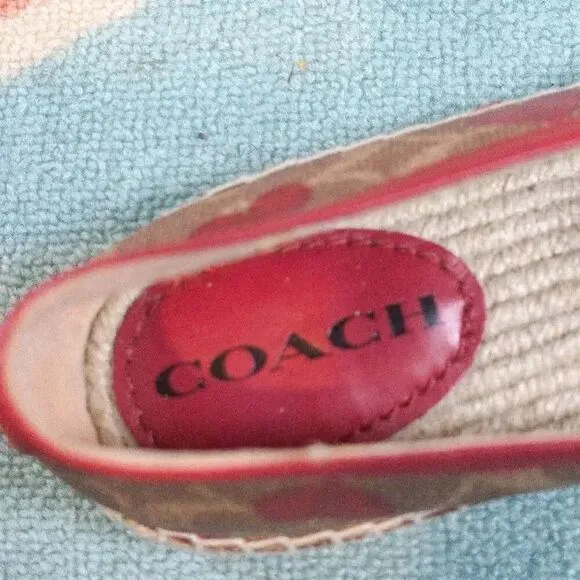 Coach Women's Collins Logo Slip-On Espadrille Flats Size 9.5