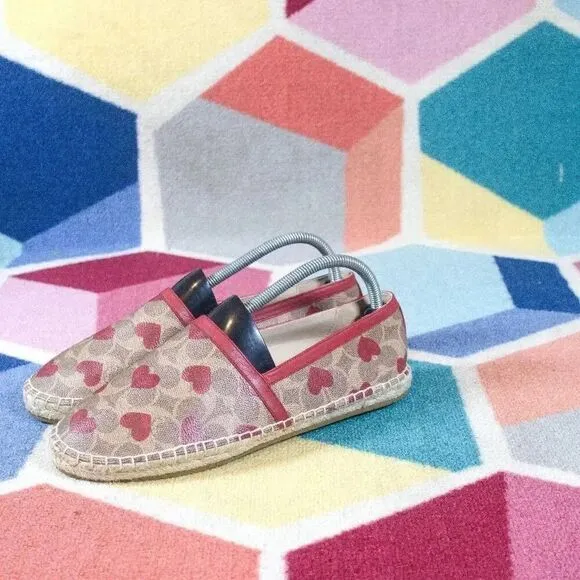 Coach Women's Collins Logo Slip-On Espadrille Flats Size 9.5