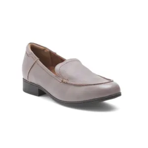 COBB HILL ROCKPORT Grey Leather Crosbie Moc Comfort Loafers