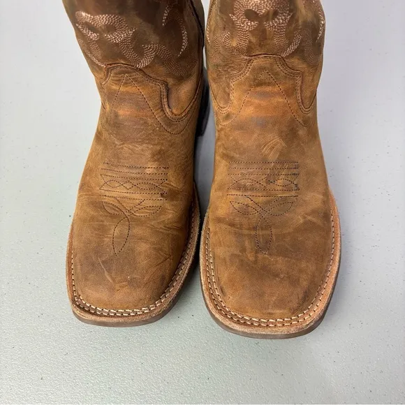 Cody James Brown Leather Boys Western Boots Rodeo Cowboy Size 3.0 D Pull On