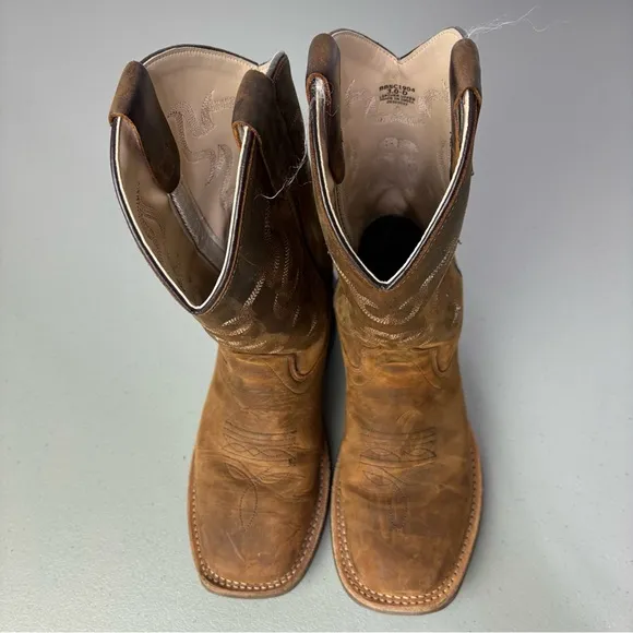 Cody James Brown Leather Boys Western Boots Rodeo Cowboy Size 3.0 D Pull On