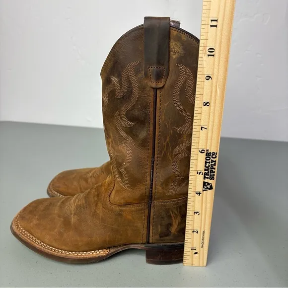 Cody James Brown Leather Boys Western Boots Rodeo Cowboy Size 3.0 D Pull On