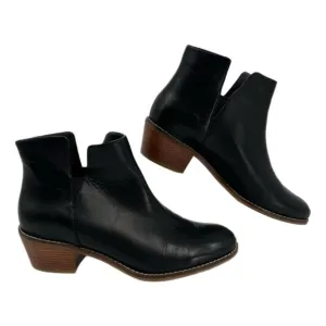 Cole Haan Black Pull-On Leather Ankle Boots | Size 7