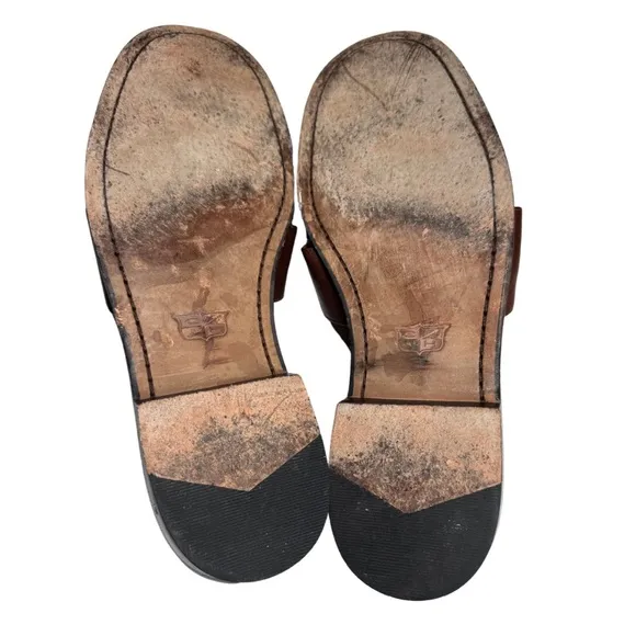 Cole Haan Brown Leather Fisherman Sandals 8.5 brown summer vacation resort
