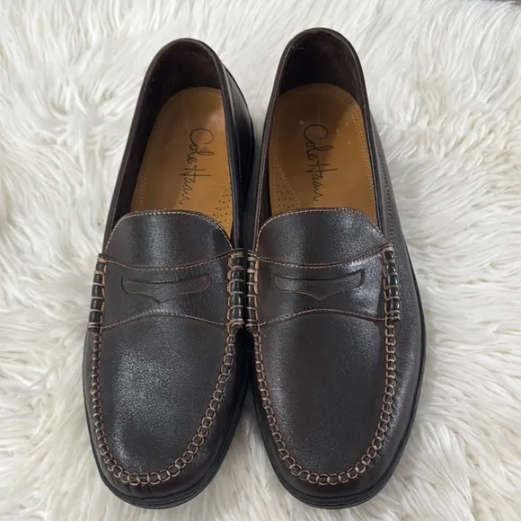 Cole Haan Brown Leather Penny Loafers Size 10