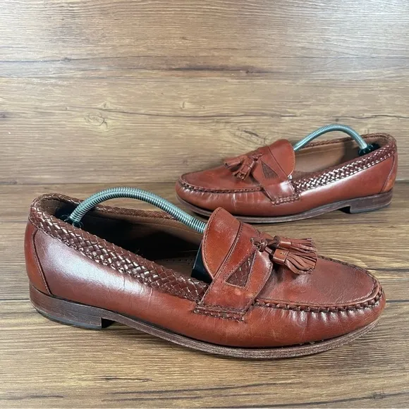 Cole Haan Brown Leather Tassel Loafers Dress Shoes Men’s Size 11E
