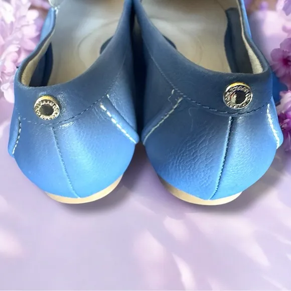 Cole Haan Candace Bow Leather Slip-On Loafer - Gold Heel Accents - New, Size 8B