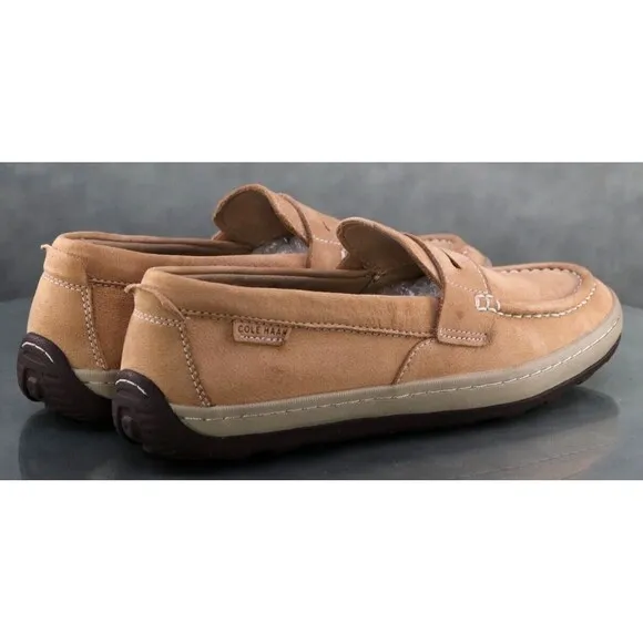 Cole Haan Claude $110 Men's Penny Loafers Casual Shoes 8 British Tan C30991 EUC