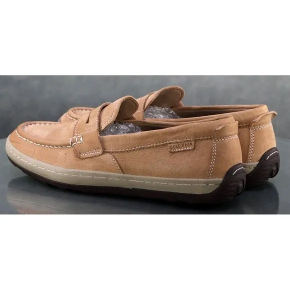 Cole Haan Claude $110 Men's Penny Loafers Casual Shoes 8 British Tan C30991 EUC
