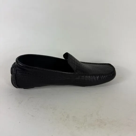 Cole Haan Country Loafers Men's 9 Triple Black Leather Low Top Slip-On Casual