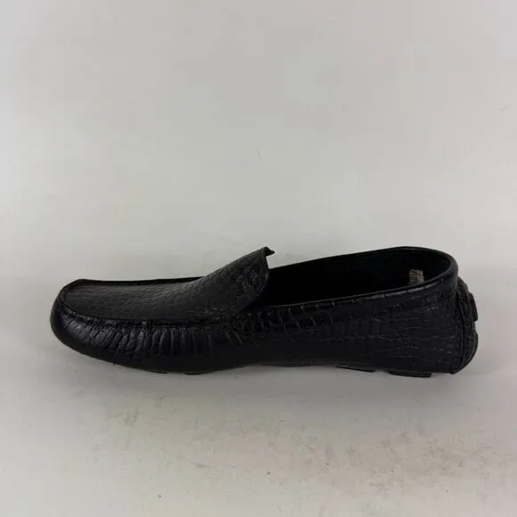 Cole Haan Country Loafers Men's 9 Triple Black Leather Low Top Slip-On Casual