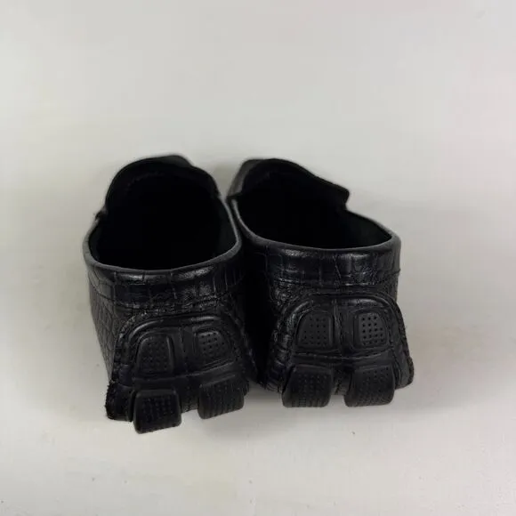 Cole Haan Country Loafers Men's 9 Triple Black Leather Low Top Slip-On Casual