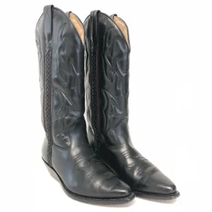 Cole Haan Cowboy Cowgirl Boots Black 6 EUC Leather