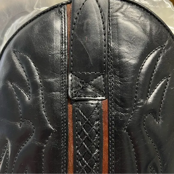Cole Haan Cowboy Cowgirl Boots Black 6 EUC Leather