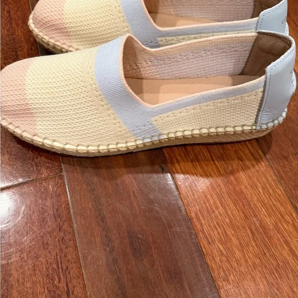 Cole Haan Cream and Tan Espadrilles Slip-On Shoes
