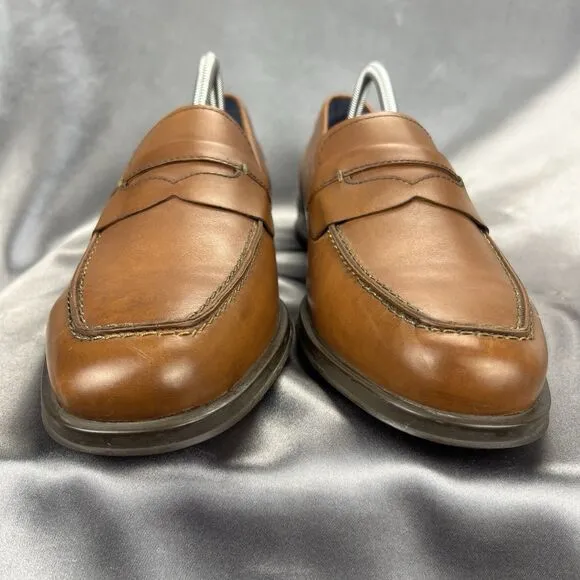 Cole Haan Grand OS Flemming Penny Loafers Men’s 10 Brown Leather Preppy Career