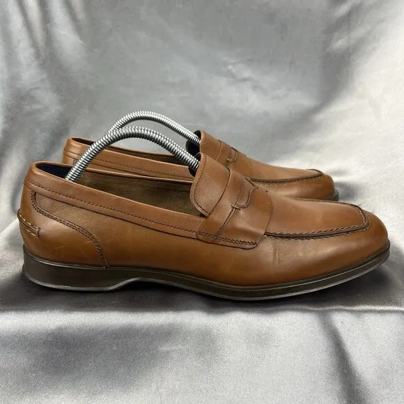 Cole Haan Grand OS Flemming Penny Loafers Men’s 10 Brown Leather Preppy Career