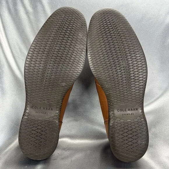 Cole Haan Grand OS Flemming Penny Loafers Men’s 10 Brown Leather Preppy Career