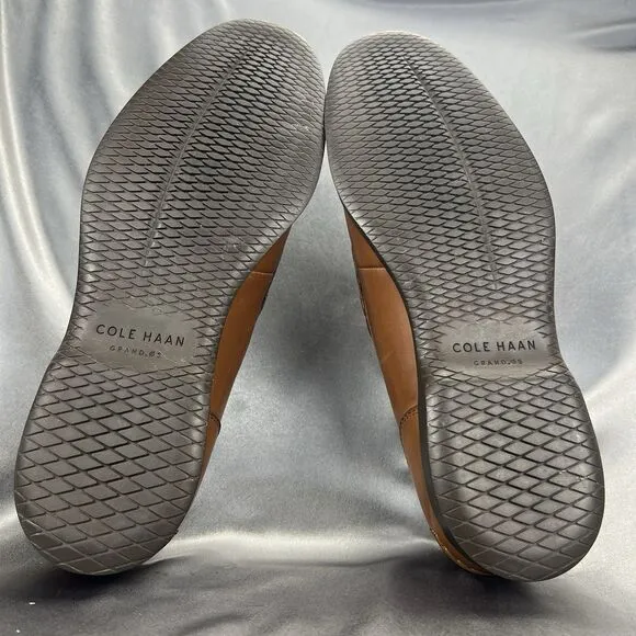 Cole Haan Grand OS Flemming Penny Loafers Men’s 10 Brown Leather Preppy Career