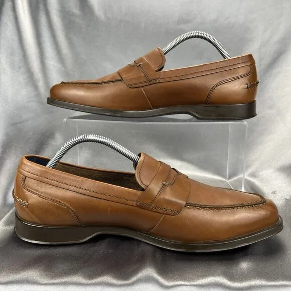 Cole Haan Grand OS Flemming Penny Loafers Men’s 10 Brown Leather Preppy Career